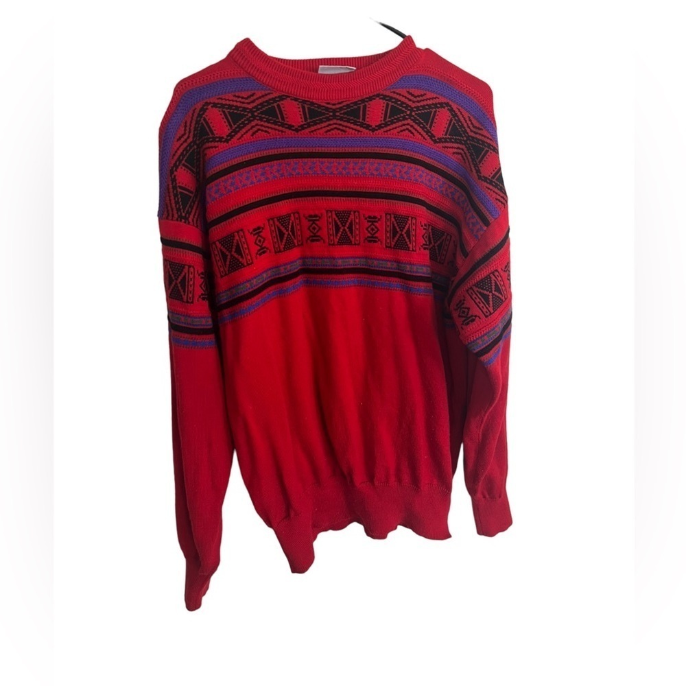 Vintage Wool-Blend Grandpa Sweater XL Southwestern